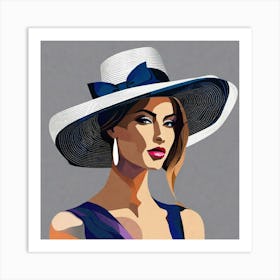 Woman In A Hat 23 Art Print