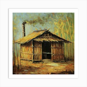 Hut In The Woods Art Print