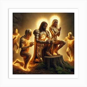 Jesus and his Leo Protectors #4 Art Print