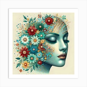 Flower Head Canvas Print Art Print