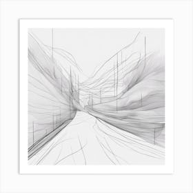 Minimalism Masterpiece, Trace In Man + Fine Gritty Texture + Complementary Pastel Scale + Abstract + (1) Art Print