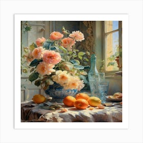 Rose In A Vase Art Print