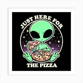 Aliens love Pizza Art Print