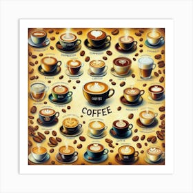 Coffee Cup Vector Illustration 1 Art Print