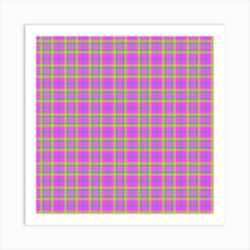 Pink And Yellow Plaid 1 Art Print