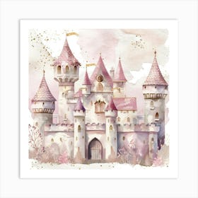 Watercolor Fairy Castle Art Print