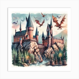 Hogwarts school of Witchcraft 3 Art Print