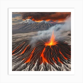 Volcanic Eruption  Art Print