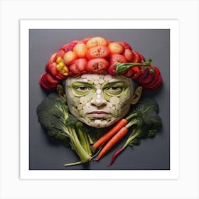 Vegetable Head 2 Art Print