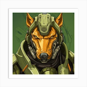 Halo Wolf Art Print