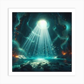 Underwater cave 3 Art Print