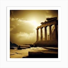 Parthenon Temple Art Print