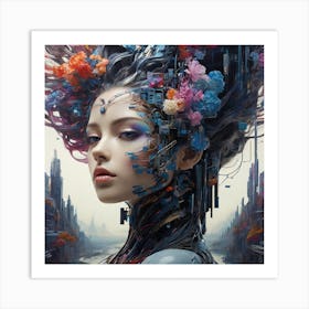 Futuristic Woman 2 Art Print