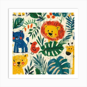 Jungle Animals Art Print