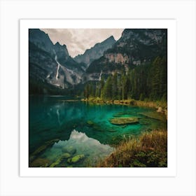 Lake In The Mountains 4 Art Print