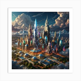 Futuristic City 116 Art Print