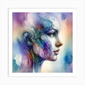 Face Of Colours Art Print