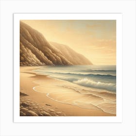 Sunset On The Beach 3 Art Print