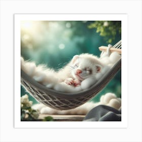 Ferret Sleeping In A Hammock 5 Art Print