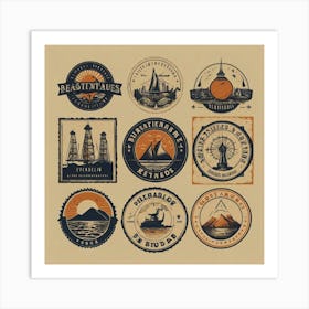 Vintage Logos And Emblems Art Print