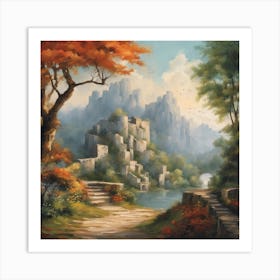 Castle In The Woods Art Print