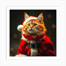 Asm Orange Cat Wearing Like Santa Celebrate The New Ye 0fd2a0e5 E0dd 469d B6c0 Cd081091755b Art Print