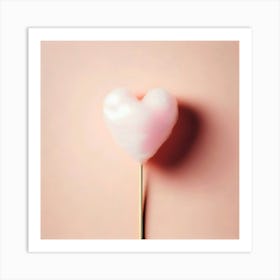 Heart Shaped Cotton Candy Art Print