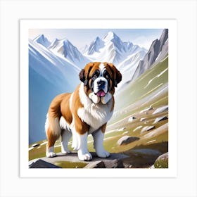 St Bernard 4 Art Print