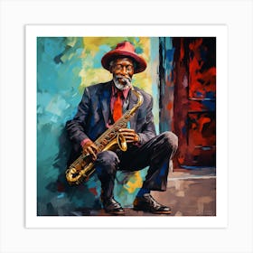 Saxophone Player 12 Art Print