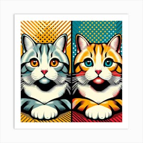 Pop Cats 1 Art Print