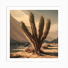 A Stunning And Artistic Illustration Of A Desert C 1l7x0nlsrikiy1px0 Dsja Fp4ahamesgggseazfm01pw Art Print