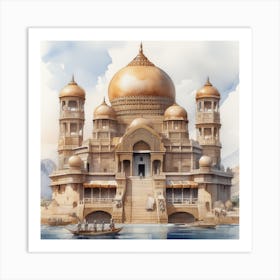 alquds Watercolor Art Print