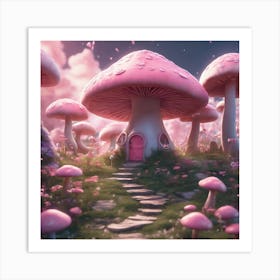 522426 Masterpiece, Dream Forest, Summer Pink Mushroom Ho Xl 1024 V1 0 1 Art Print