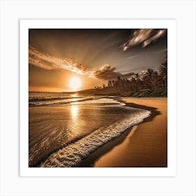 Sunset On The Beach 786 Art Print