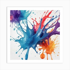 Abstract Water Colored Splash 243751944 Art Print