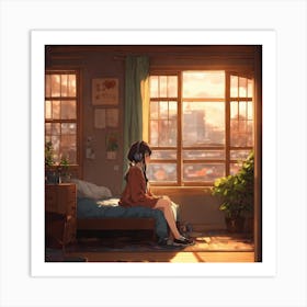 Girl In A Room Art Print