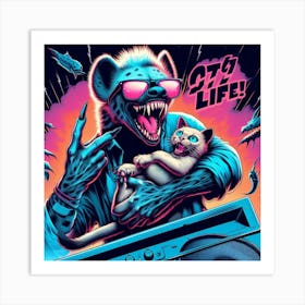 Cat is Life Art Print