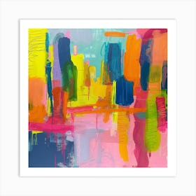 Abstract Travel Collection Melbourne Australia 4 Art Print