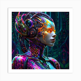 Futuristic Woman Art Print