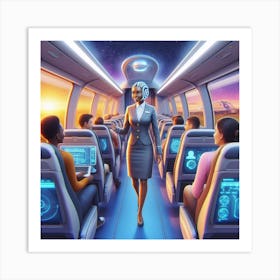 Futuristic Train 11 Art Print