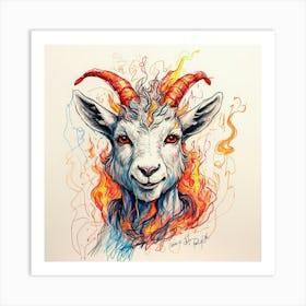 Goat Art 9 Art Print