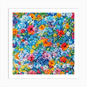 Flowers In The Garden Art Print