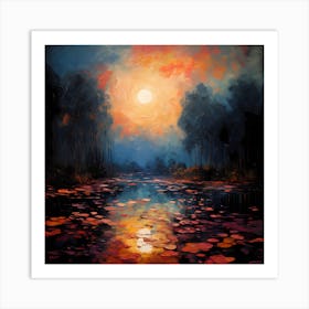 Brushstroke Serenity Sonata Art Print