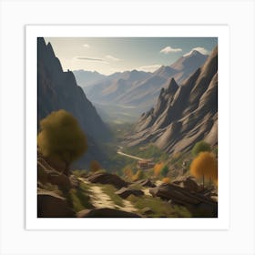 Valley In The Mountains 5 Art Print