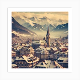 Switzerland Styled Cityscape Art Print