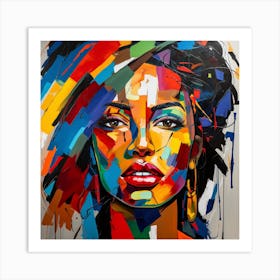 Afro-American Woman 13 Art Print