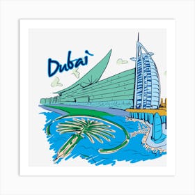 Dubai Skyline 1 Art Print