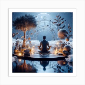 Meditation In The Forest Art Print