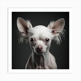 Chihuahua white Art Print