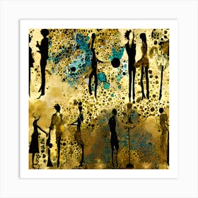 Abstract Silhouettes Art Print